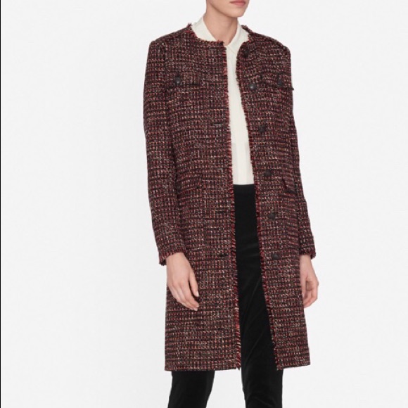 Hp Lk.Bennett Truffle Red Ct Florence Coat 10 Us